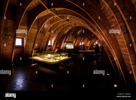 Attic of Casa Milà La Pedrera with the catenary arches made with