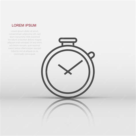 Premium Vector Clock Timer Icon In Flat Style Time Alarm Illustration