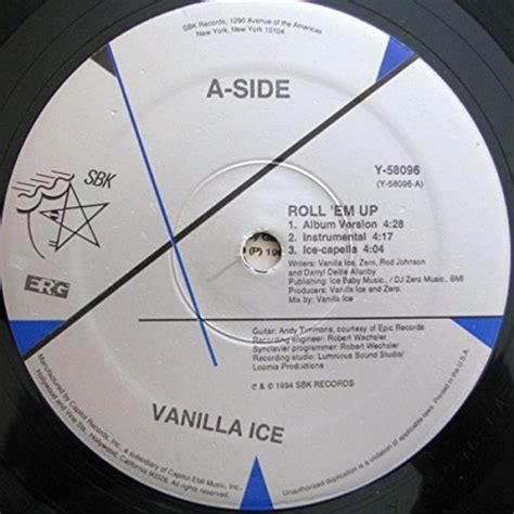 Vanilla Ice Roll Em Up Vinyl Music