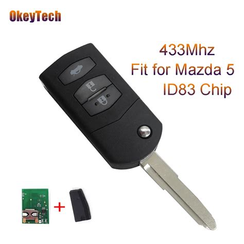 Okeytech Buttons Mhz Chip Remote Key Flip Folding Auto Car Key