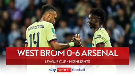 West Brom 0 6 Arsenal Pierre Emerick Aubameyang Nets Hat Trick As