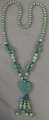 Faux Turquoise Chips Beads Heart Necklace Jewelry New Ebay