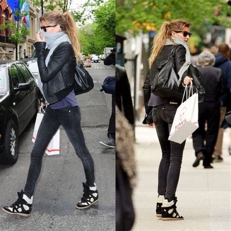 Gisele Bundchen In Isabel Marant Wedge Sneaker Moda Trajes Deportivos Zapatillas De Deporte