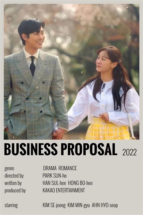 Minimalist Kdrama Poster Business Proposal Piadas Fotos Cartazes