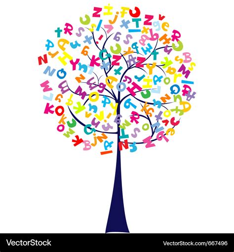 Alphabet Tree Royalty Free Vector Image Vectorstock