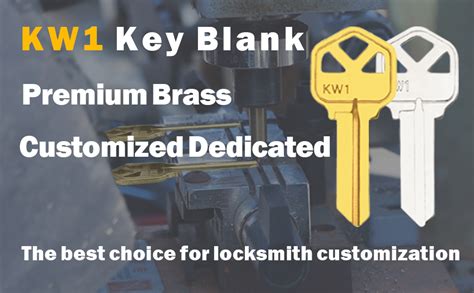 Premium Brass Kw Key Blanks Nickel Plated Surface Uncut Blank Keys