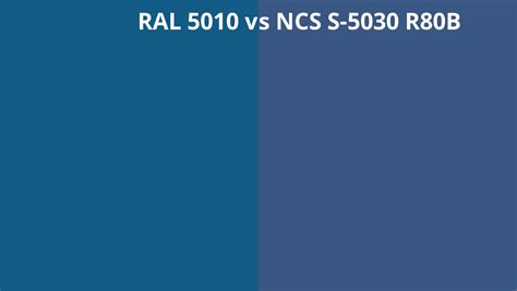 Ral 5010 Vs Ncs S 5030 R80b Ral Colour Chart Uk