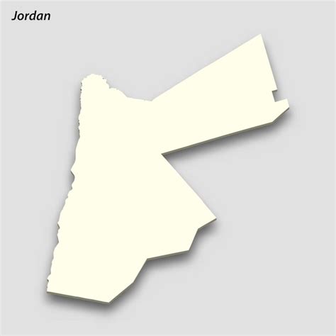 Premium Vector 3d Isometric Map Of Jordan Isolated With Shadow