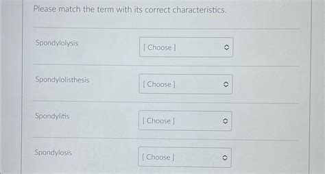 Solved Please Match The Term With Its Correct Chegg