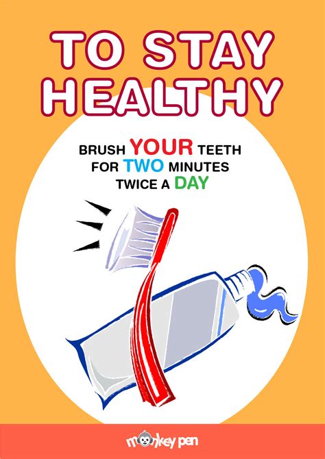 Free Printable Oral Hygiene Poster – Monkey Pen Store