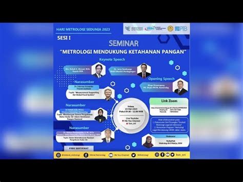 Seminar Metrologi Mendukung Ketahanan Pangan Hari Metrologi Sedunia