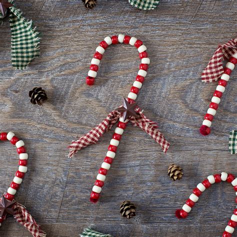 How to Make Beaded Candy Cane Ornaments