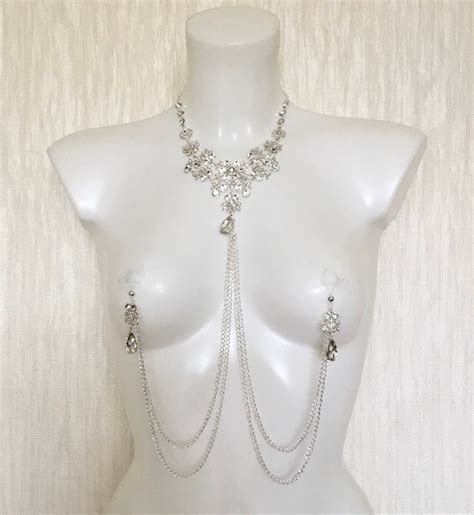 Sexy Chain Set With Rhinestones Crystals Sexy Body Chain And Etsy