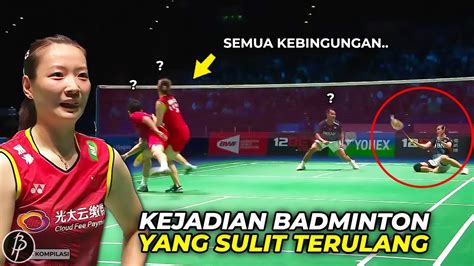 Bahkan Pemain Pun Tak Percaya Momen Unik Langka Badminton Yg Sulit