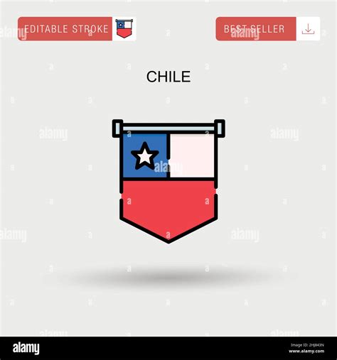 Chile Icono Vector Simple Imagen Vector De Stock Alamy