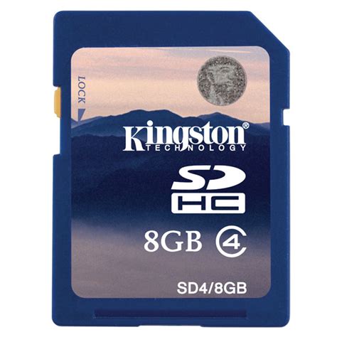 Kingston Sd48gb 8gb Sdhc Class 4 Flash Memory Card Rapid Online