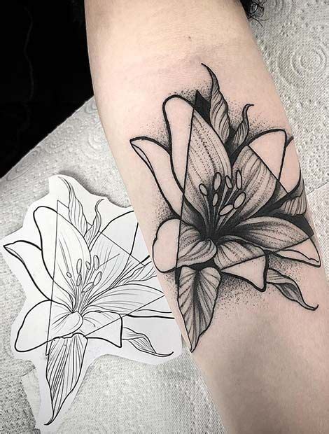 43 Pretty Lily Tattoo Ideas For Women Stayglam In 2024 Shape Tattoo