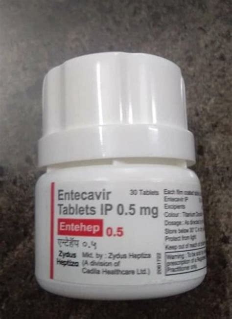 Entehep Entecavir 0 5 Mg Tablets At Rs 750 Bottle Entecavir Antiviral