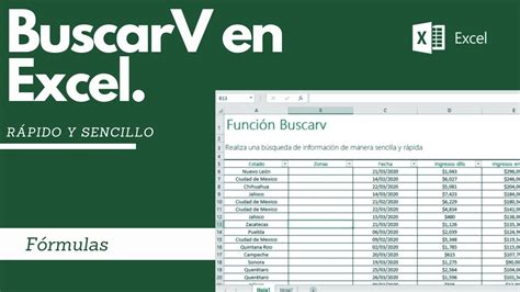 Como Utilizar La Funci N Buscarv En Excel De Una Hoja A Otra Youtube