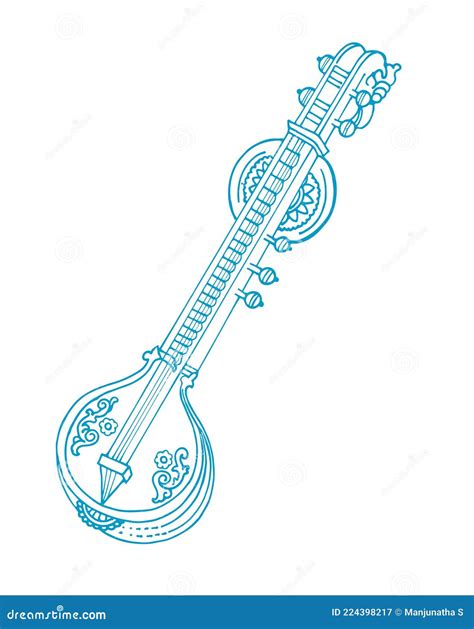 Aggregate more than 79 sketch saraswati veena - in.starkid.edu.vn