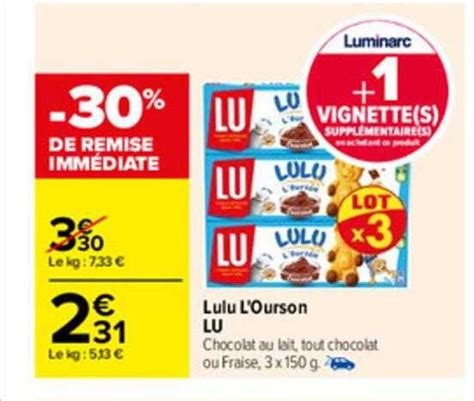 Promo Lulu L Ourson Lu Chez Carrefour Icatalogue Fr