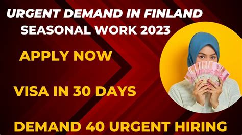 Urgent Hiring In Seasonal Job Ll Seasonal Work Visa In Finland