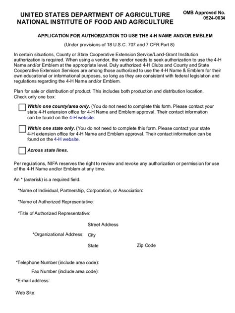 Fillable Online Nifa Usda Notice Of Request For Extension Of A