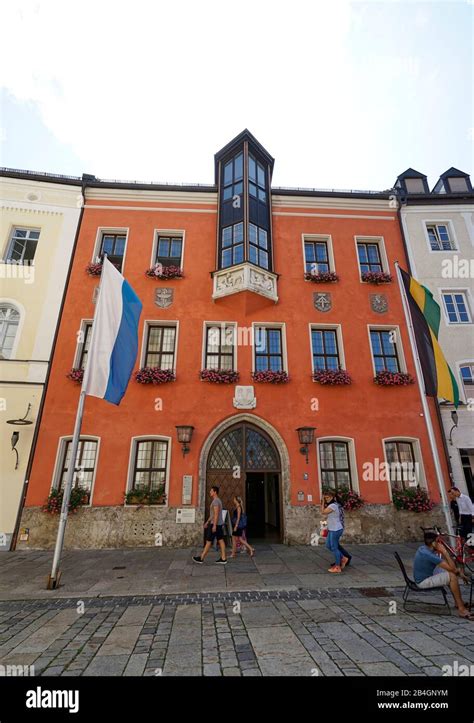 Germany Bavaria Upper Bavaria Traunstein Town Square Town Hall