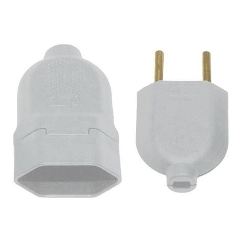 Kit 01 Plug Pino Macho 20a 2p t 01 Tomada Fêmea 20a Branco Submarino