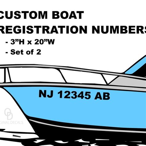 Boat Numbers And Letters Etsy