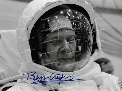 Apollo Space Shop Buzz Aldrin Suits Up Autographed 8 X 10 Photo