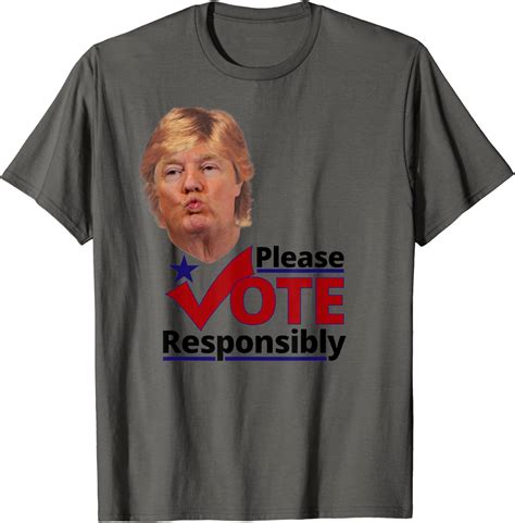 Please Vote Responsibly Anti Trump 2020 Tee Funny T T Shirt Clothing Shoes