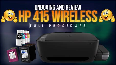 Hp 415 Wireless Printer Unboxing And Review Hp Inktank Wireless 415