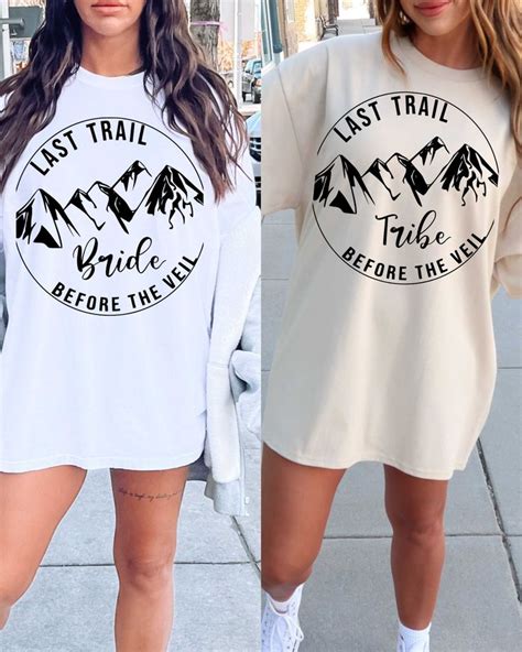 Last Trail Before The Veil Bachelorette Party Shirts Etsy