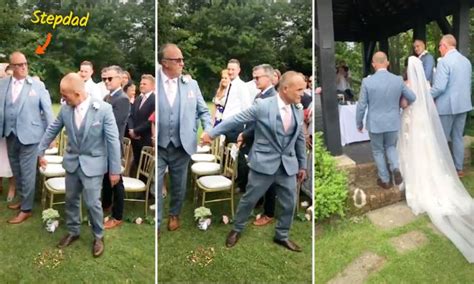 Video Stepdad Surprised When Brides Dad Grabs Him So They Can Both