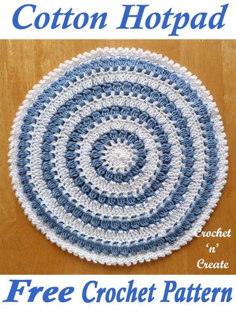 Crochet Hot Pad Free Crochet Pattern Crochet Hot Pads Crochet Pot Holders Free Pattern