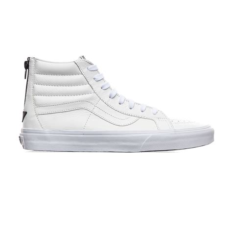 Lyst Vans Sk8 Hi Reissue Zip Premium Leather Sneakers In White For Men