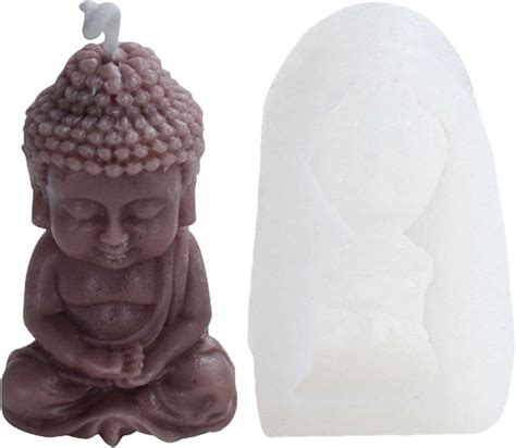 Gusengo Buddha Kerzenform Buddha Skulptur 3D Silikon Kerzenform DIY