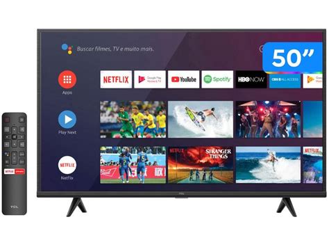 Smart Tv 50” Uhd 4k Led Tcl 50p615 Va 60hz Android Wi Fi Bluetooth