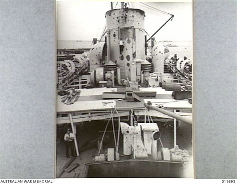 Photo Of The Hospital Ship Manunda Showing Damage Done By Japanese