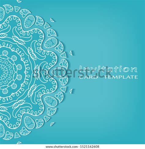 Invitation Card Template Frame Border Doodle Vector De Stock Libre De