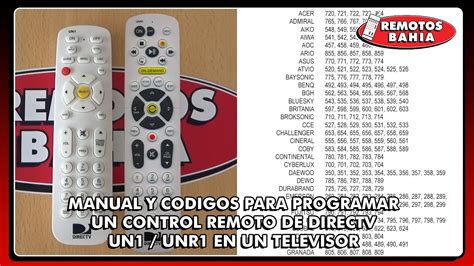 Como Configurar Control Remoto Universal De Directv Ref Off