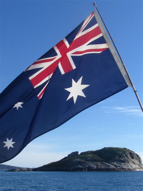 Australian Flag Flying On A Boat