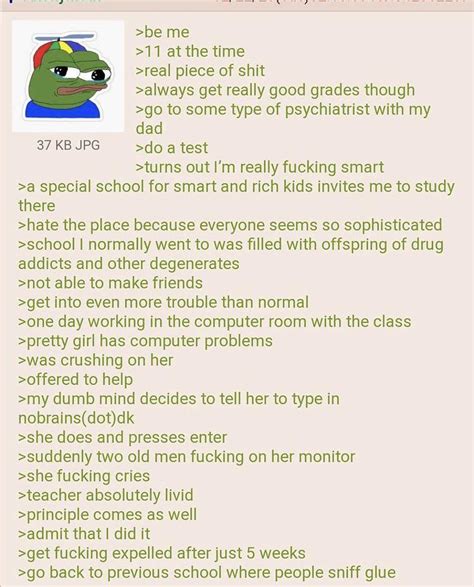 Anon Goes To A Special School R Greentext Greentext Stories Know