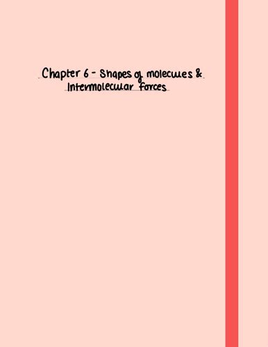 Shapes Of Molecules And Intermolecular Forces Revision Notes Teaching Resources