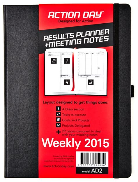 Buy Action Day Weekly Planner 2015 Size 8x11 Layout Designed To Get