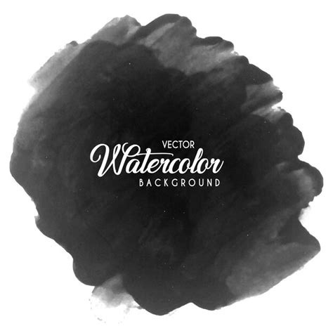 Premium Vector Black Watercolor Brushes Background