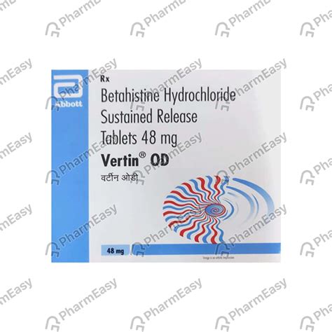 Buy Vertin Od 48 Mg Tablet 15 Online At Flat 15 Off Pharmeasy