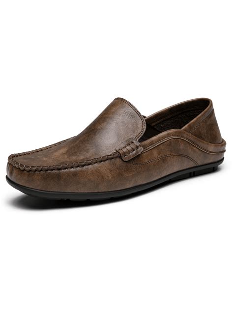 Shoesmall Mens Loafers And Slip Ons Leather Casual Loafer Lightweight Driving Slip On Shoes For