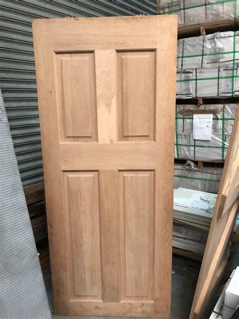 Internal Solid Oak 4 Panel Door 33in Wide X 78inch In Stratford Upon